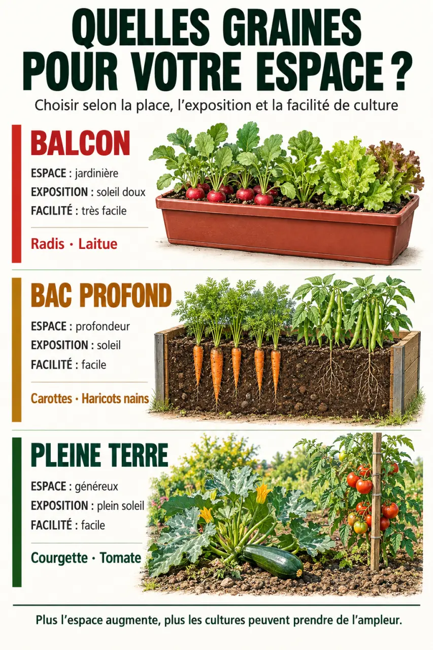 Potageres graines : choisir des graines potagères selon l’espace disponible et le niveau du jardinier