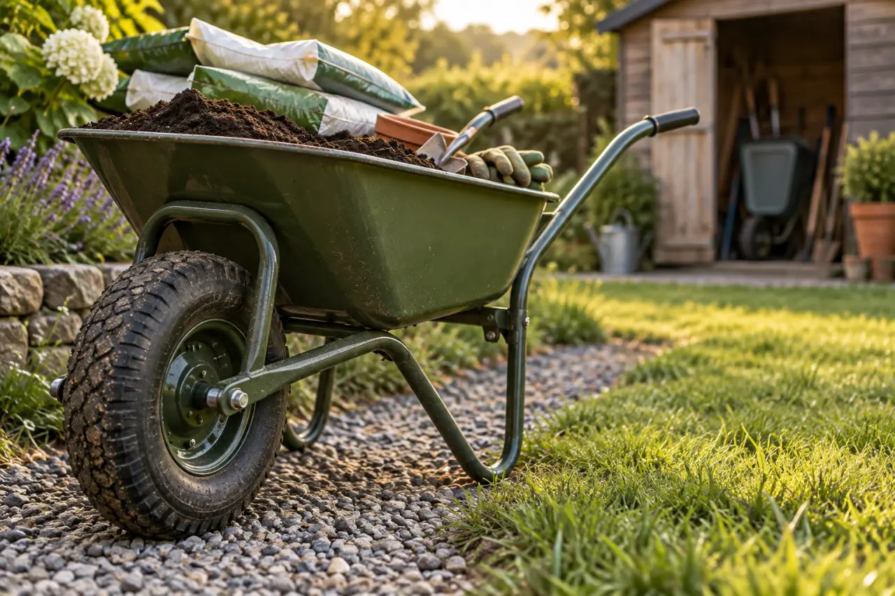 Choisir une brouette de jardinage selon la charge, le terrain et l’espace disponible