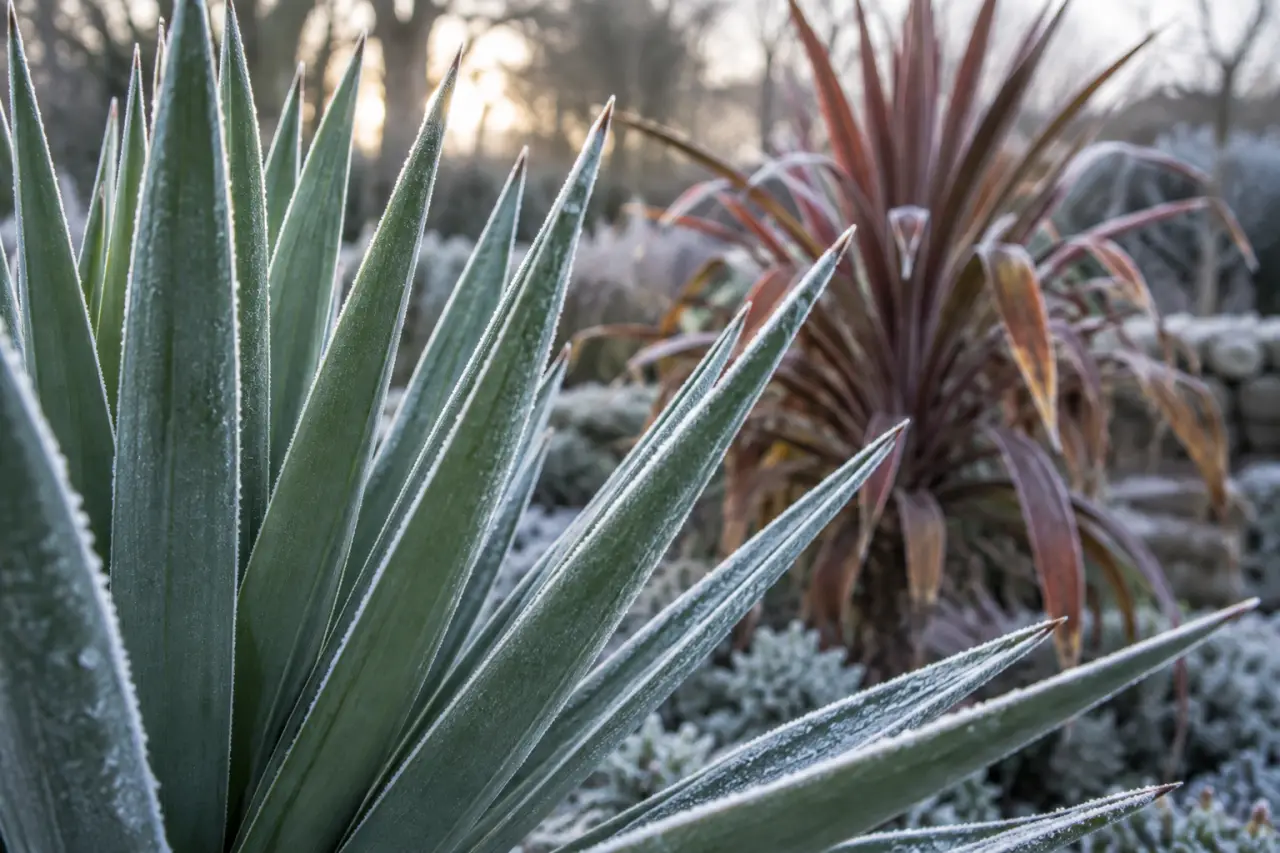 Plante longue feuille pointue extérieur : le yucca résiste mieux que la cordyline à l’hiver