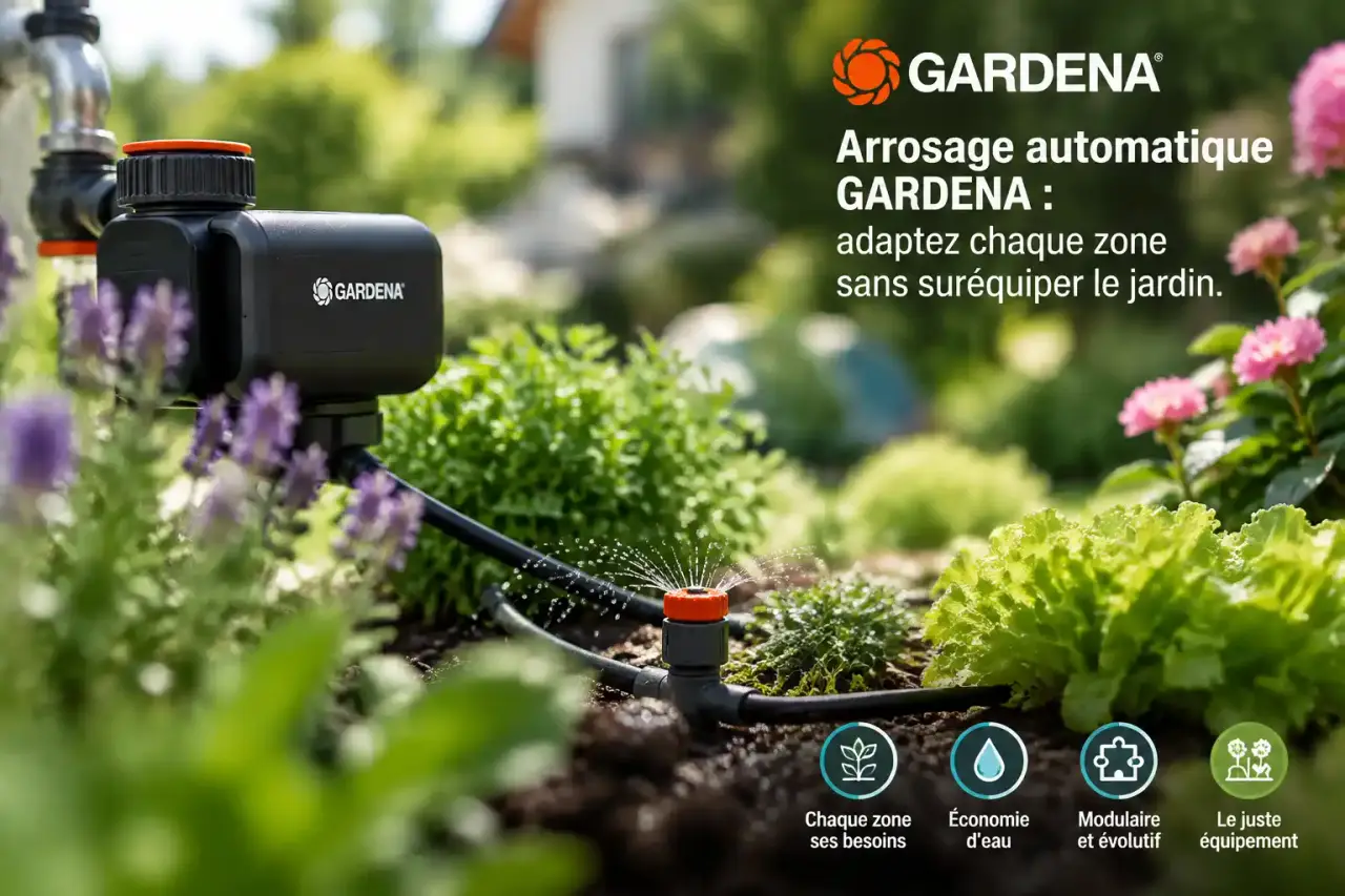 Arrosage automatique GARDENA : adaptez chaque zone sans suréquiper le jardin